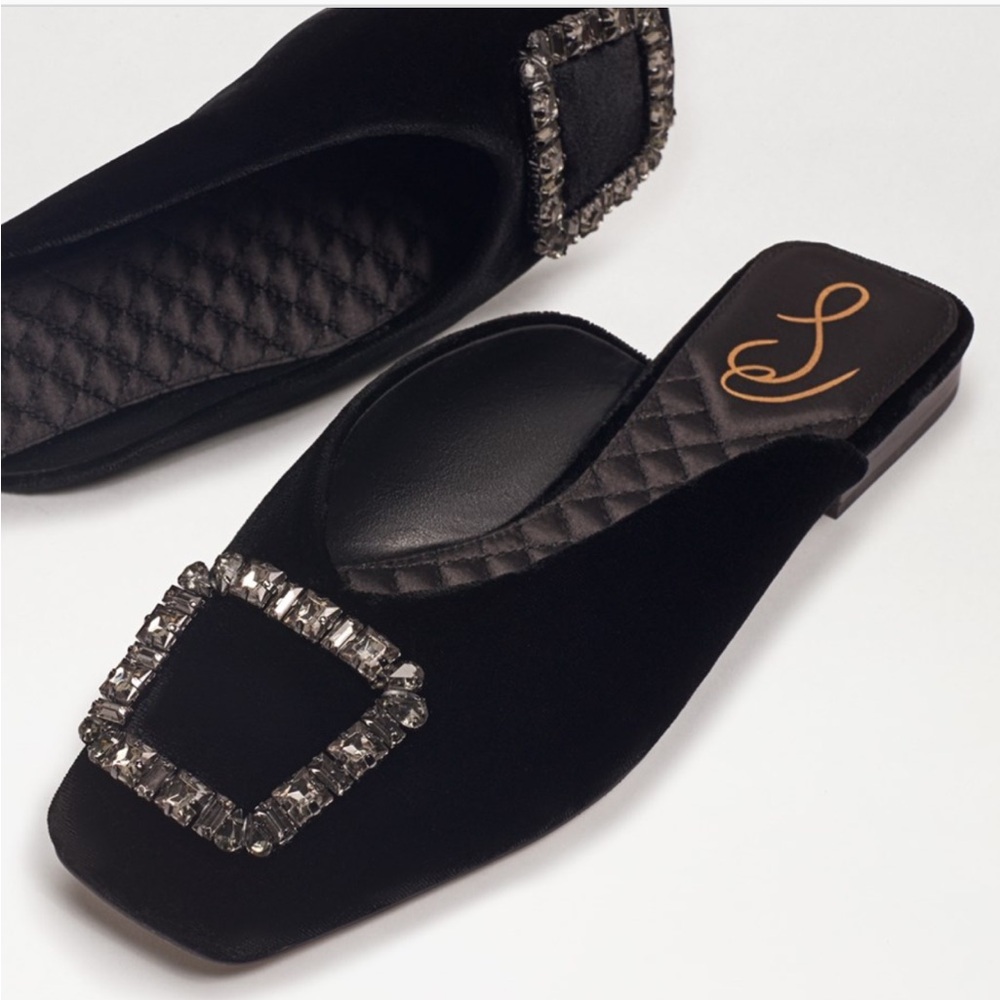Sam Edelman Lavina Black Velvet Mule
